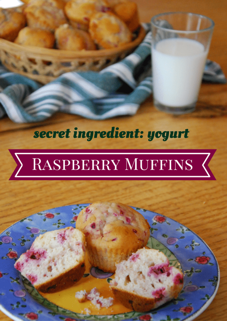 The world's best raspberry muffins use yogurt as the secret ingredient!