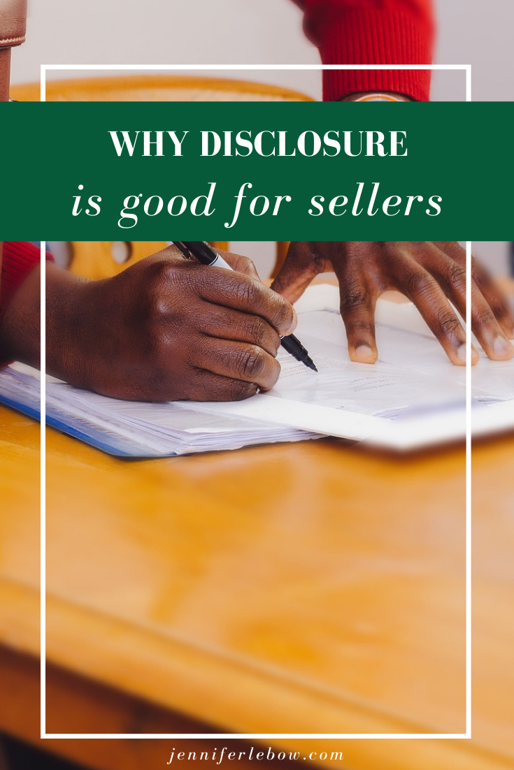 Sellers disclosure protects sellers, too