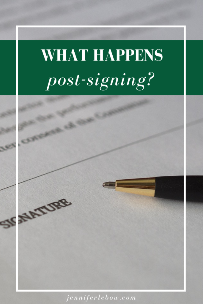 What happens once you sign a contract on a house?