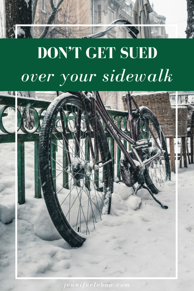 You are responsible for your sidewalk.